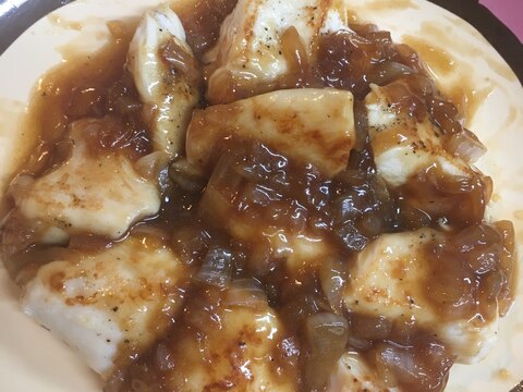 鶏むね肉のさっぱり甘酢玉ねぎソースがけ